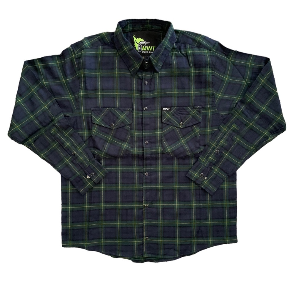 NWT Mint Speed Shop Flannel
